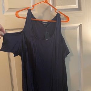 Torrid Navy cold shoulder dress NWT